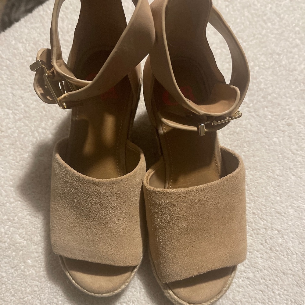 GB Girls suede espadrilles wedge sandals size 12